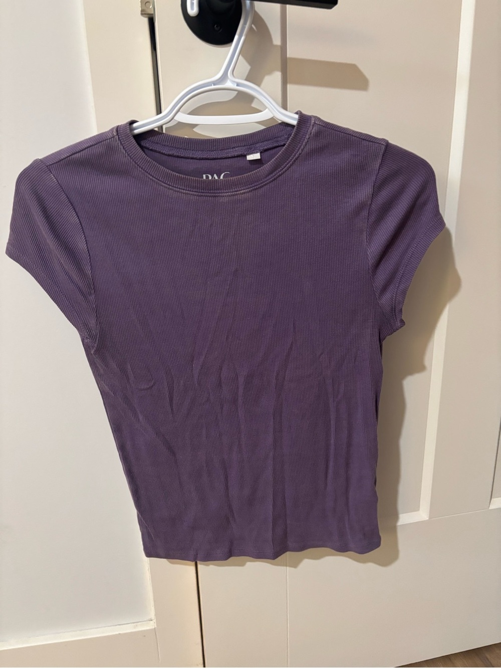 Pacsun Purple Ribbed Crewneck Tee - Women's
